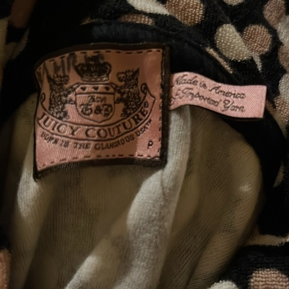 Juicy Couture Vintage Polkadot Terrycloth Zip Up Hoodie - Picture 6 of 6
